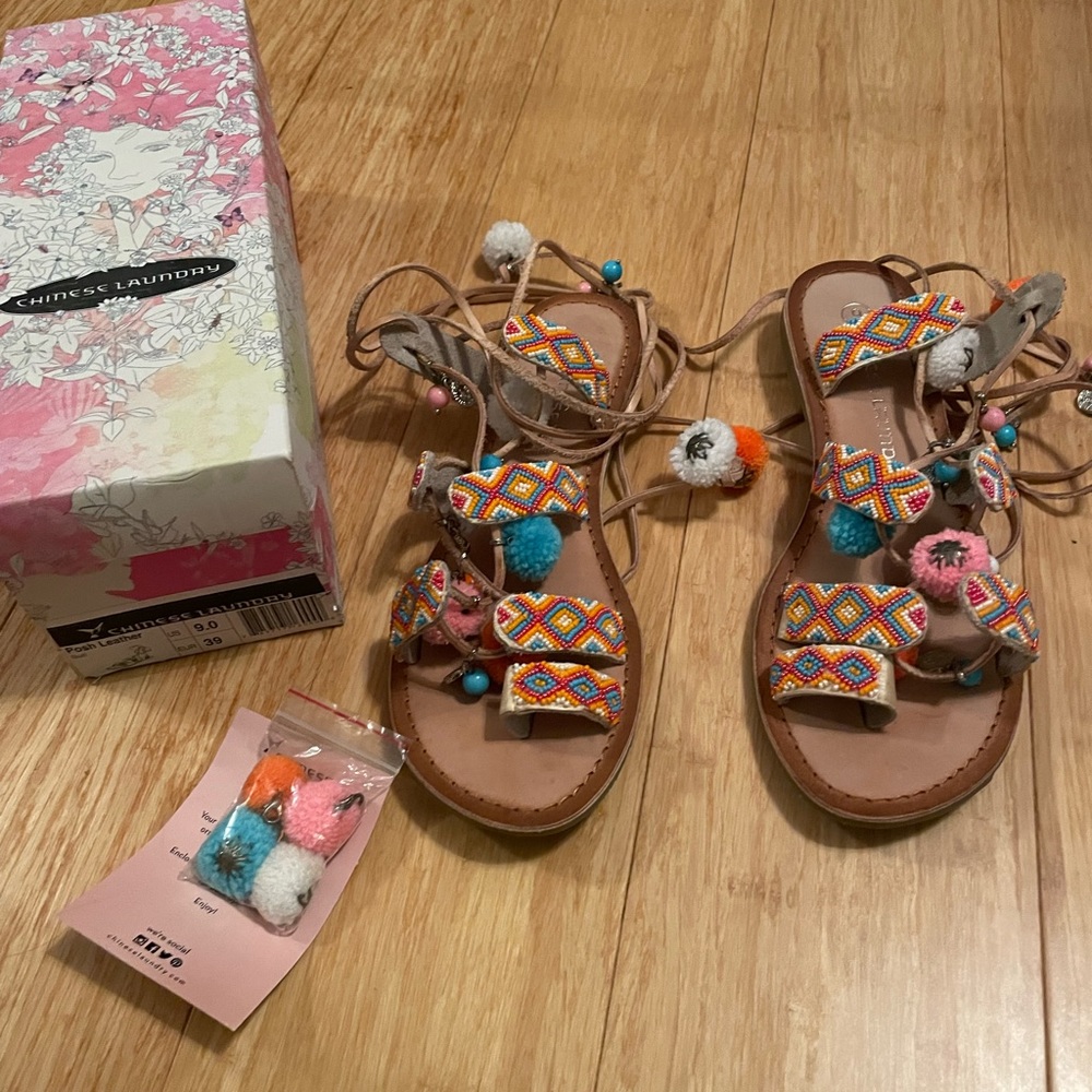 Chinese Laundry wrap sandals like new
